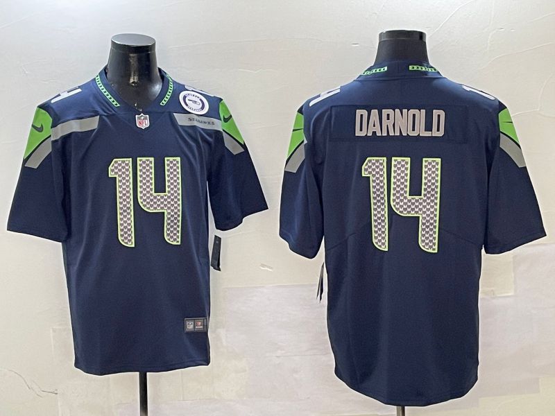 Men Seattle Seahawks 14 Darnols Blue Second generation 2025 Nike Limited NFL Jersey style 1